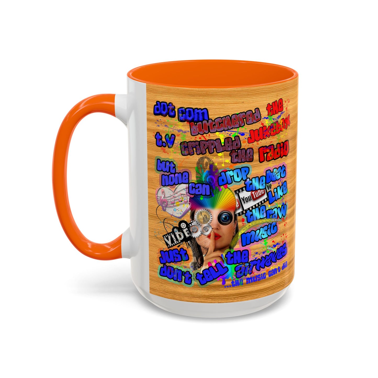 drop the beat - Accent Mug (butterscotch wood finish)