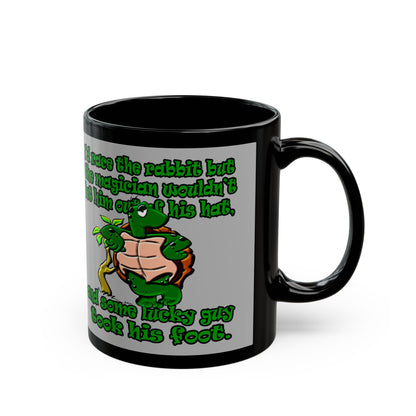 turtle race - Black Mug (light grey)
