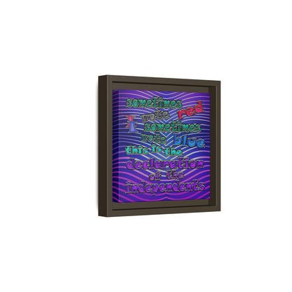 declaration of the independents - framed canvas art (purple wave)