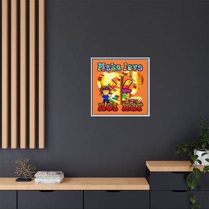 love peace - framed canvas art (crusta)