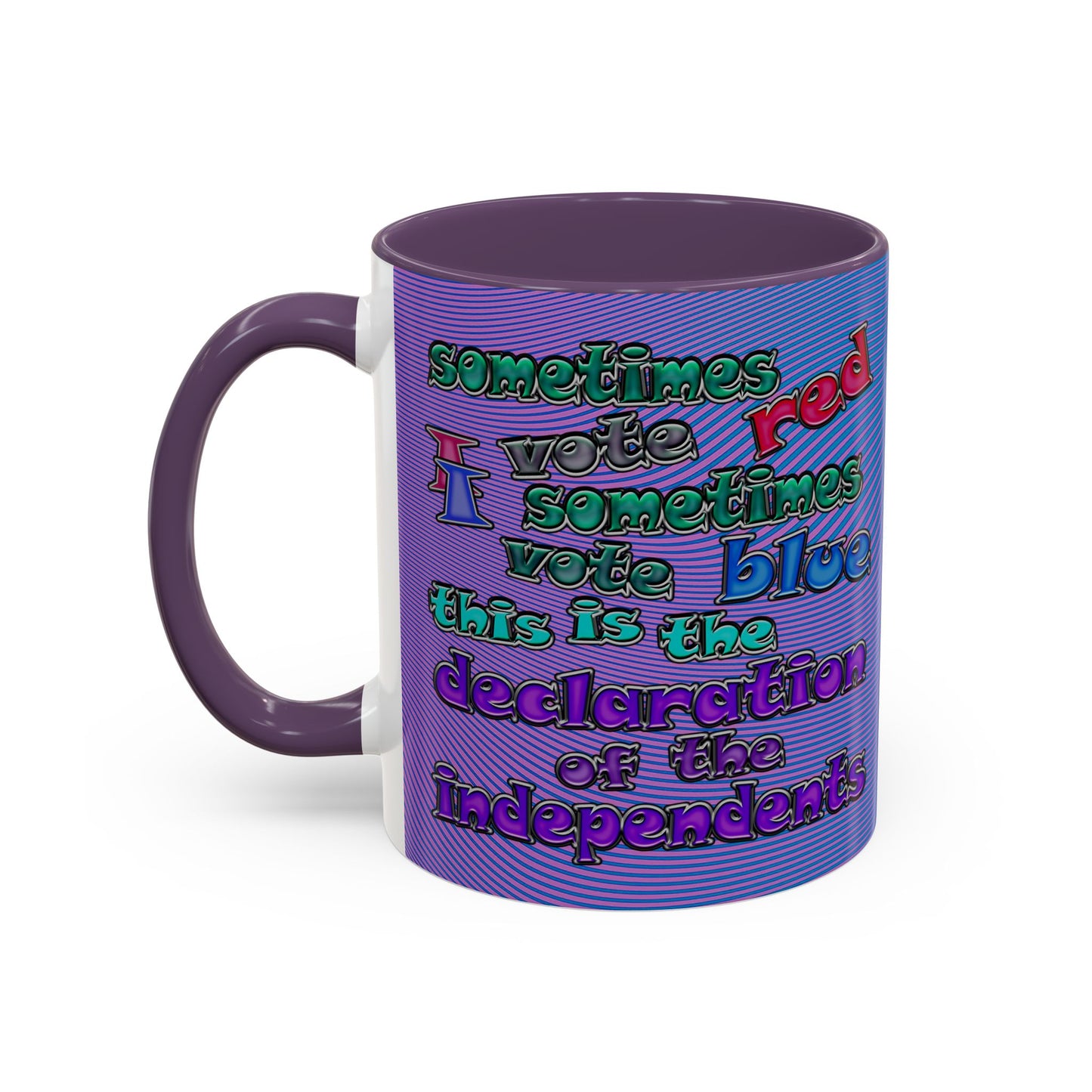 declaration of the independents - Accent Mug (light blue-purple wave)