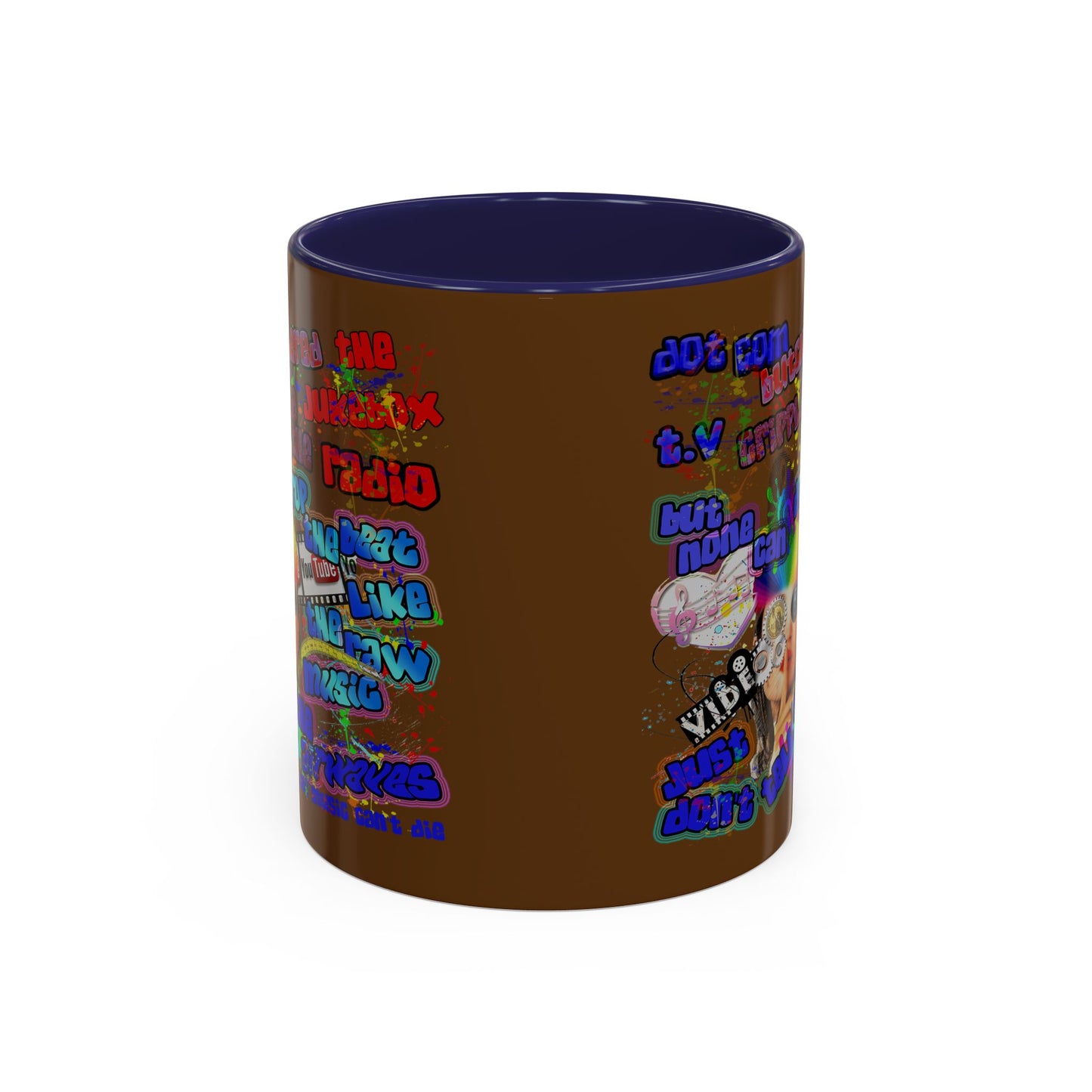 drop the beat - Accent Mug (brown)