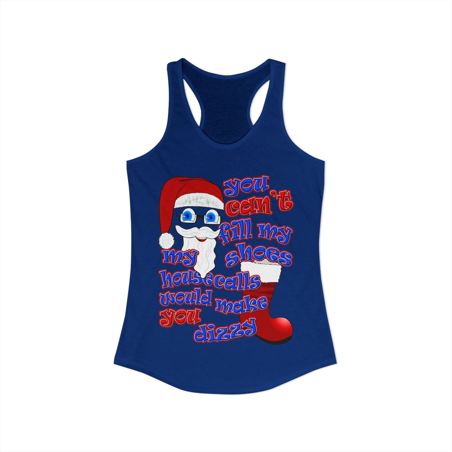 santa's shoes - Women's Ideal Racerback Tank