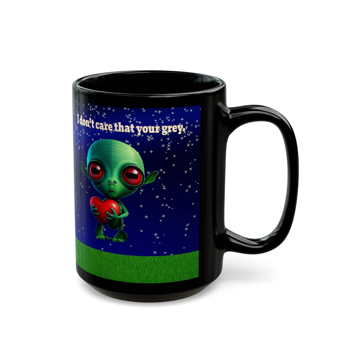 I don't care that your grey - Black Mug ('snoops' background)