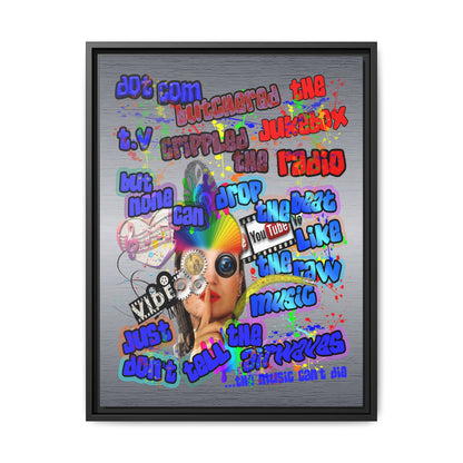 drop the beat - framed canvas art (brushed nickel)