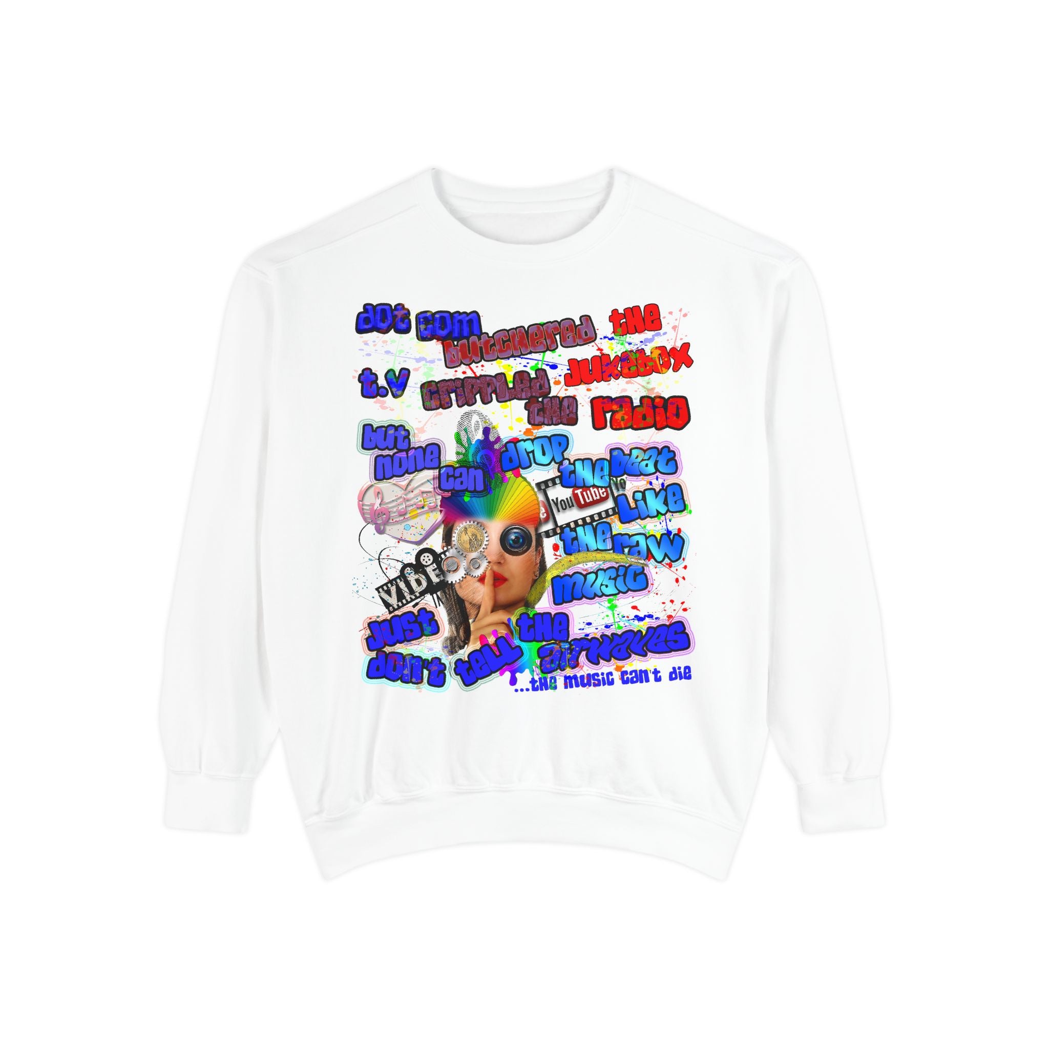 drop the beat - Unisex Garment-Dyed Sweatshirt