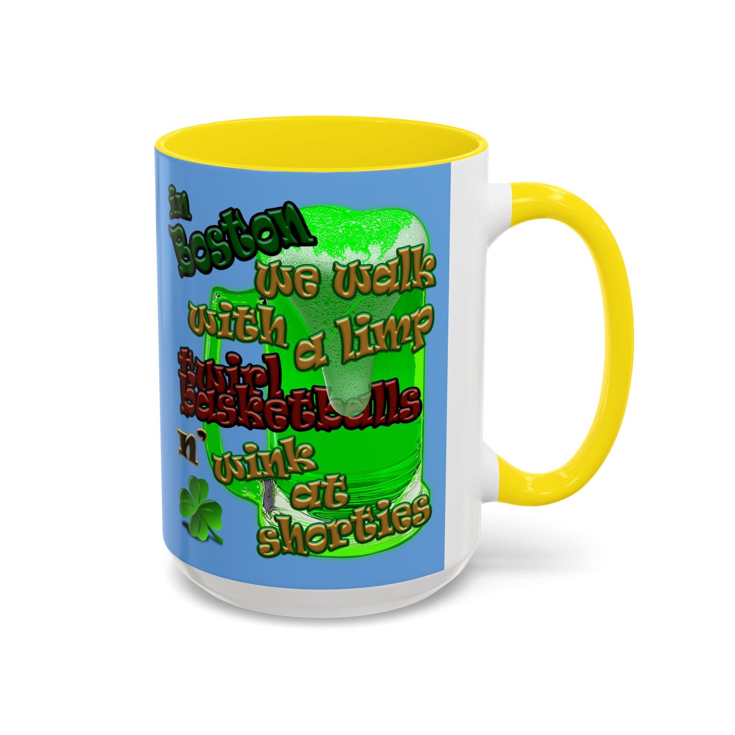 celtics logo - Accent Mug (light blue)