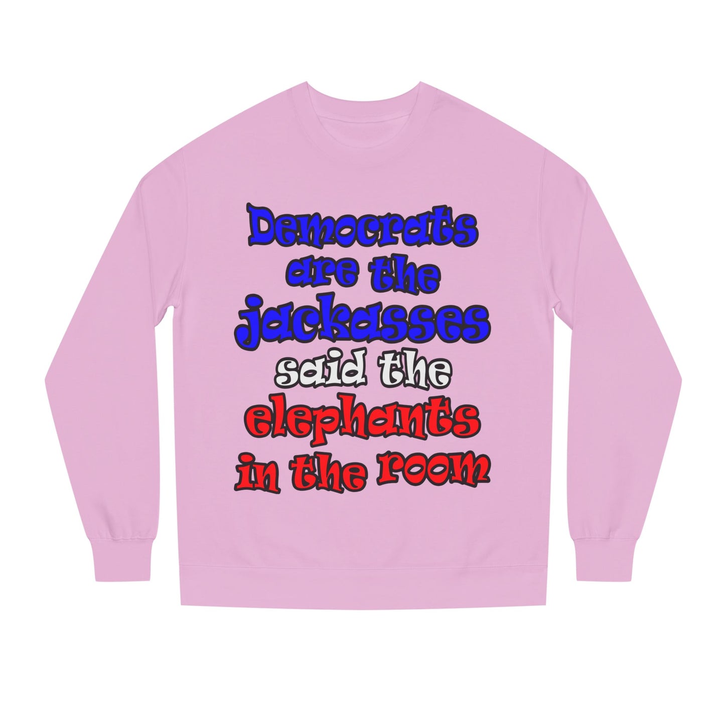 donkeys and elephants - Unisex Crew Neck Sweatshirt