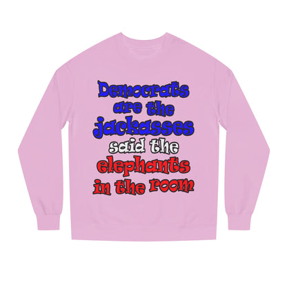 donkeys and elephants - Unisex Crew Neck Sweatshirt