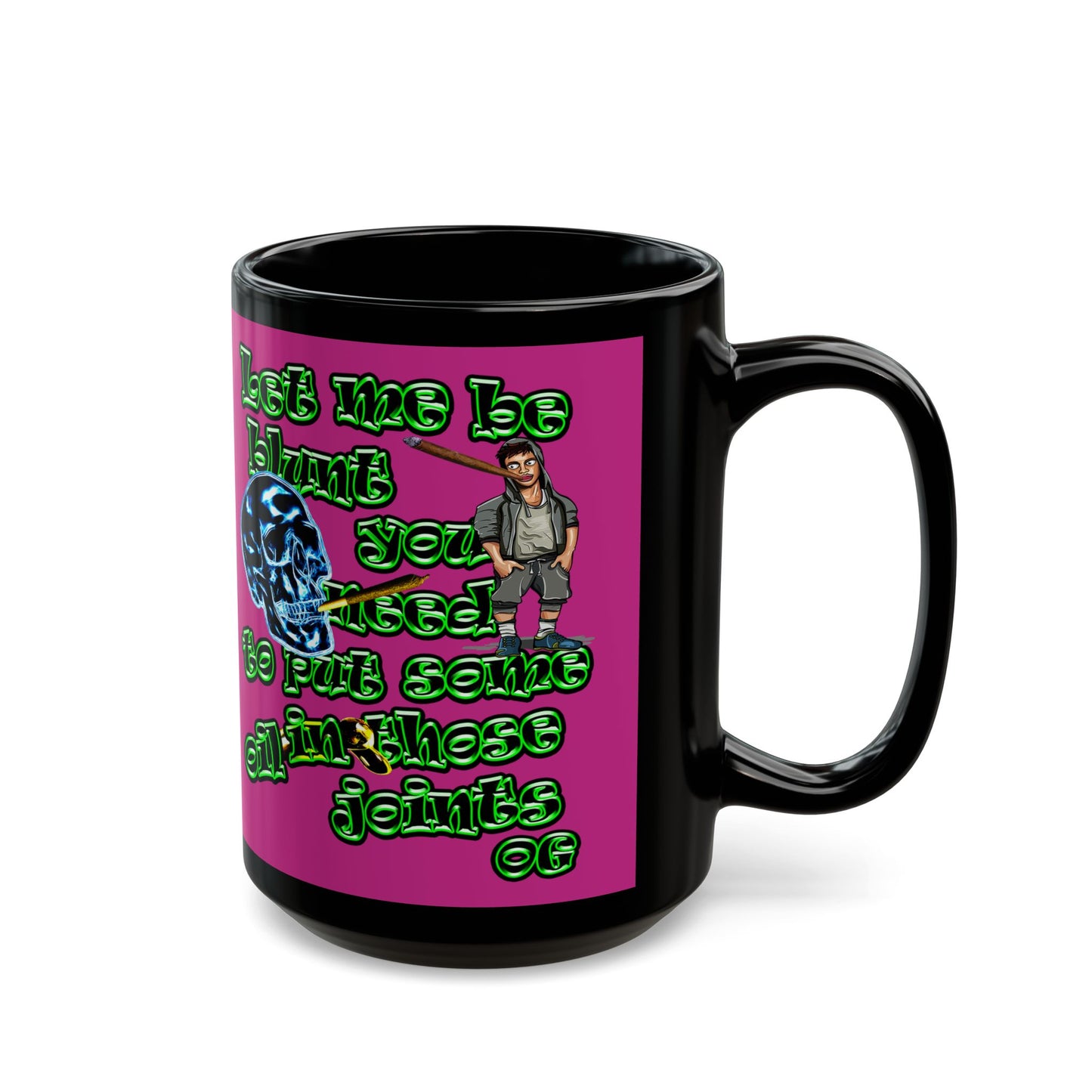 og - Black Mug (pink)