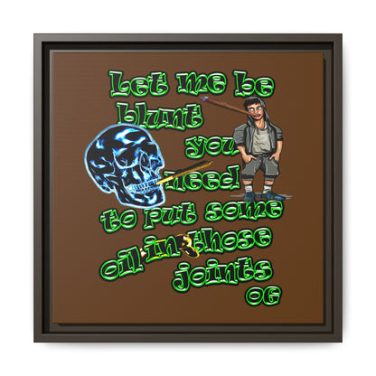 og - framed canvas art (brown)