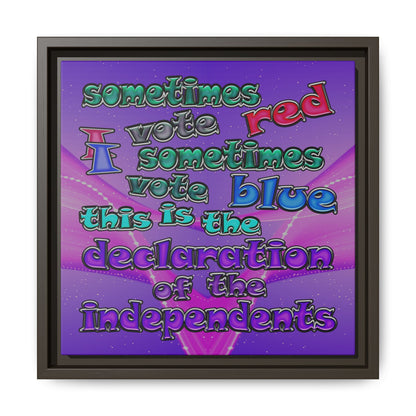 declaration of the independents - framed canvas art (purple-pink wave)
