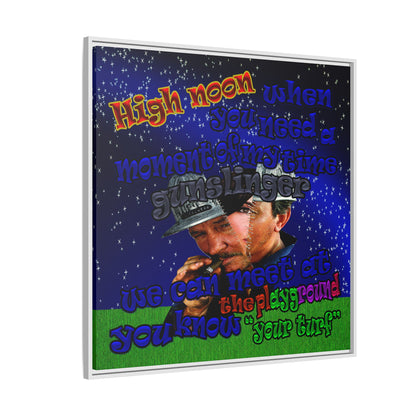 high noon - framed canvas art ('snoops' background)