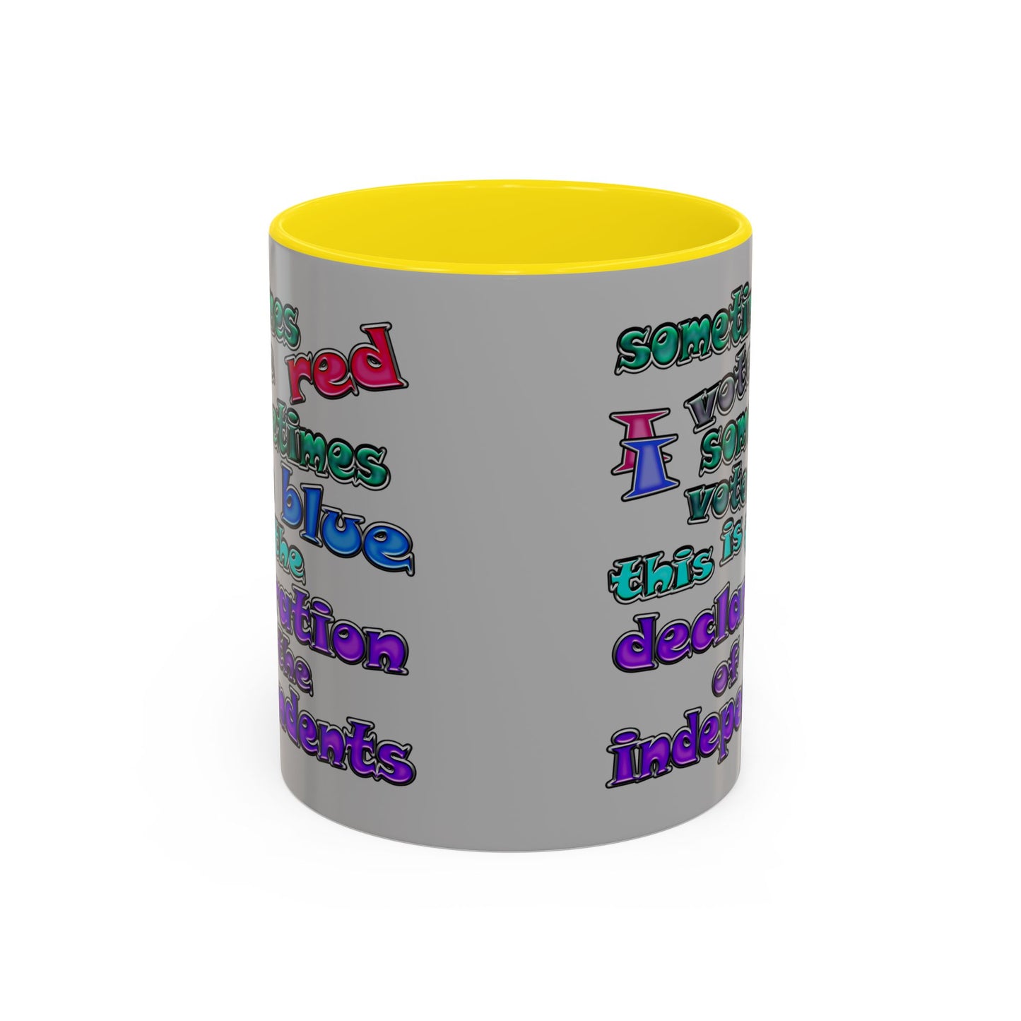 declaration of the independents - Accent Mug (light grey)