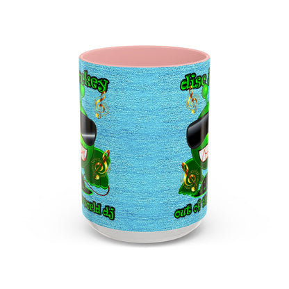 disc jockey - Accent Mug (faded dark blue)