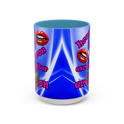 hoes b4 bros - Accent Mug (blue-white wave)