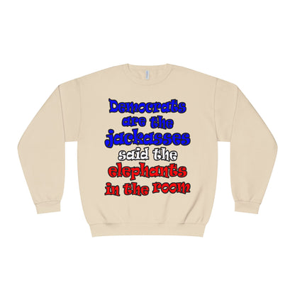donkeys and elephants - Unisex NuBlend® Crewneck Sweatshirt