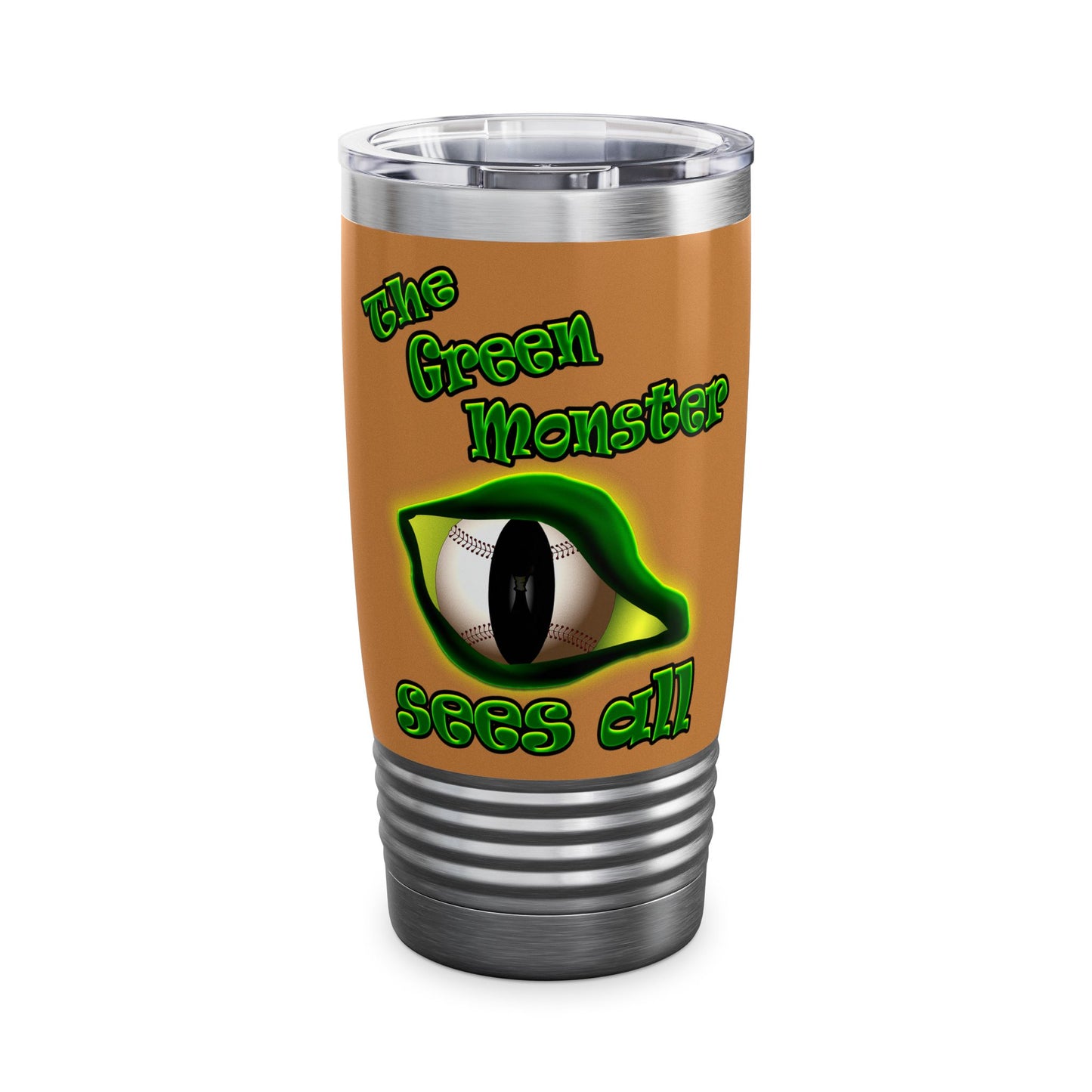 green monster - Ringneck Tumbler, 20oz (light brown)