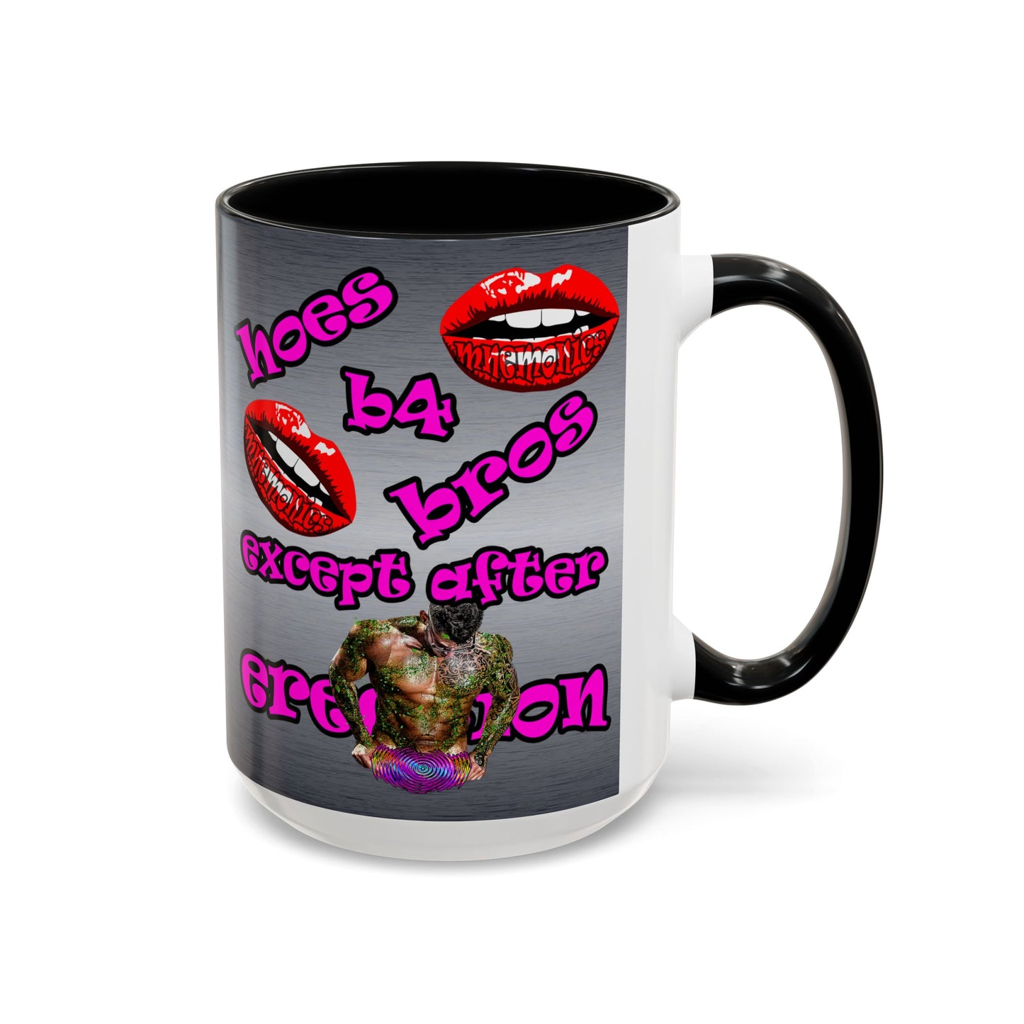 hoes b4 bros - Accent Mug (brushed nickel)