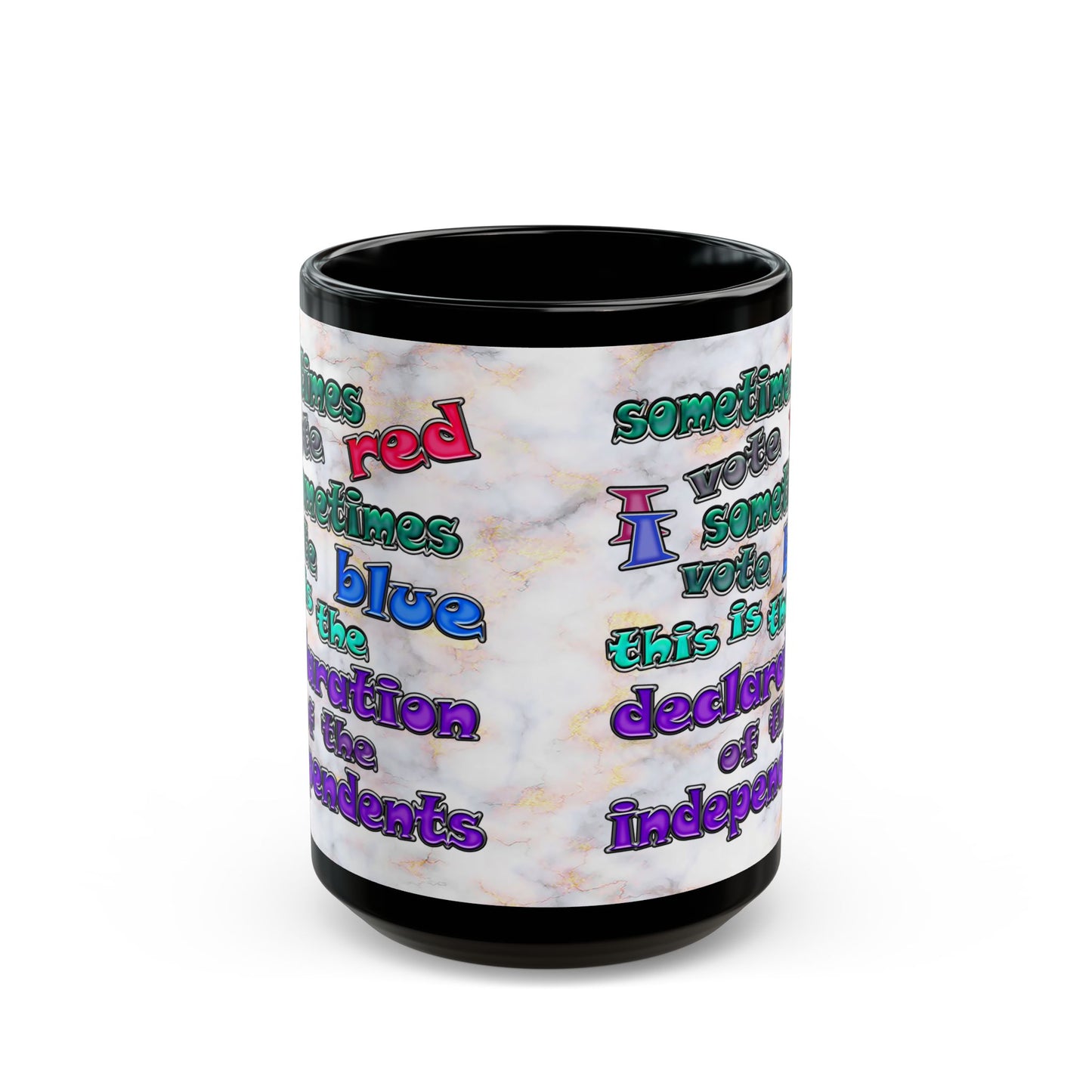 declaration of the independents - Black Mug (white marble)
