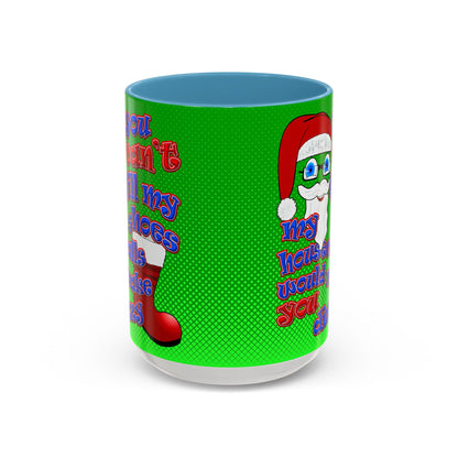 santa's shoes - Accent Mug (logo green)