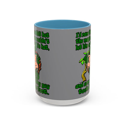 turtle race - Accent Mug (grey)