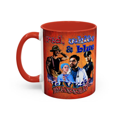 rw&b lives matter - Accent Mug (burnt orange)