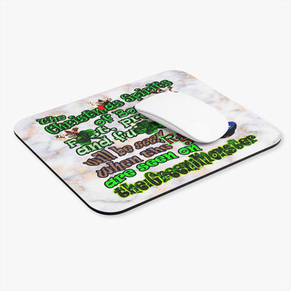 christmas spirits of boston - Mouse Pad (Rectangle) (white marble)