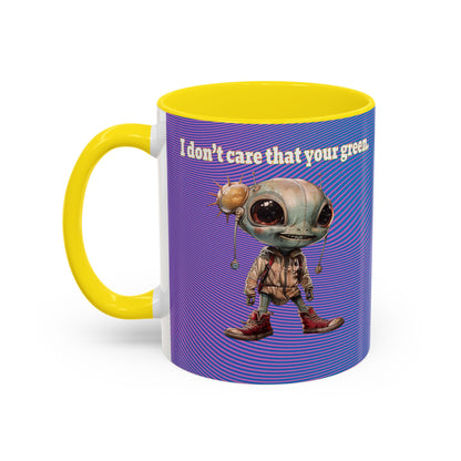 I don't care that your grey - Accent Mug (light blue-purple wave)