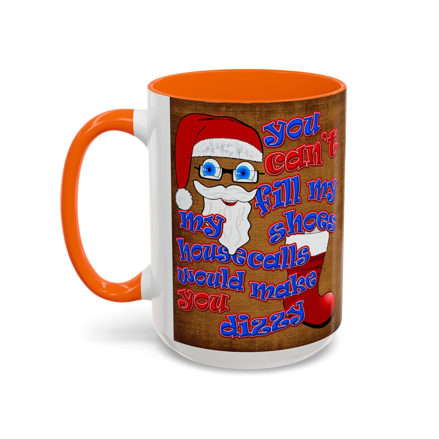 santa's shoes - Accent Mug (brown papyrus)