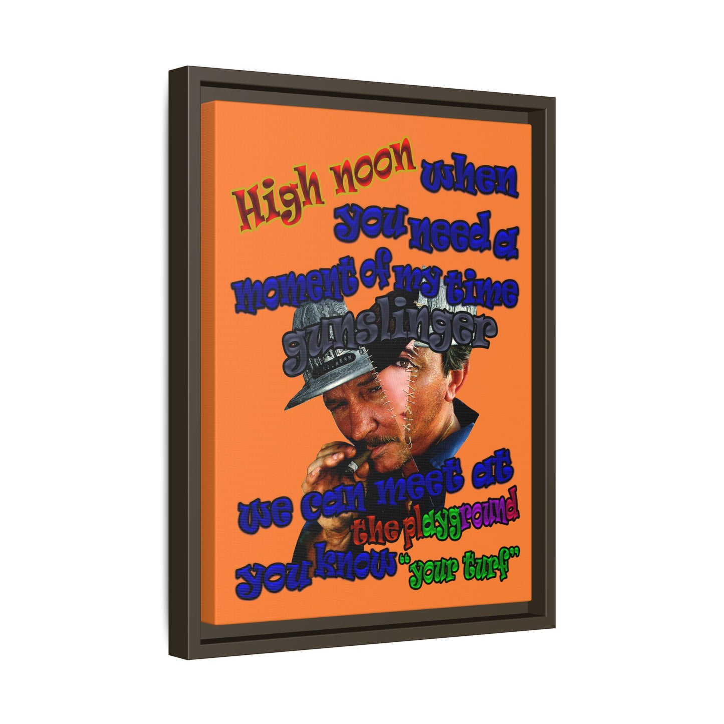 high noon - framed canvas art (crusta)