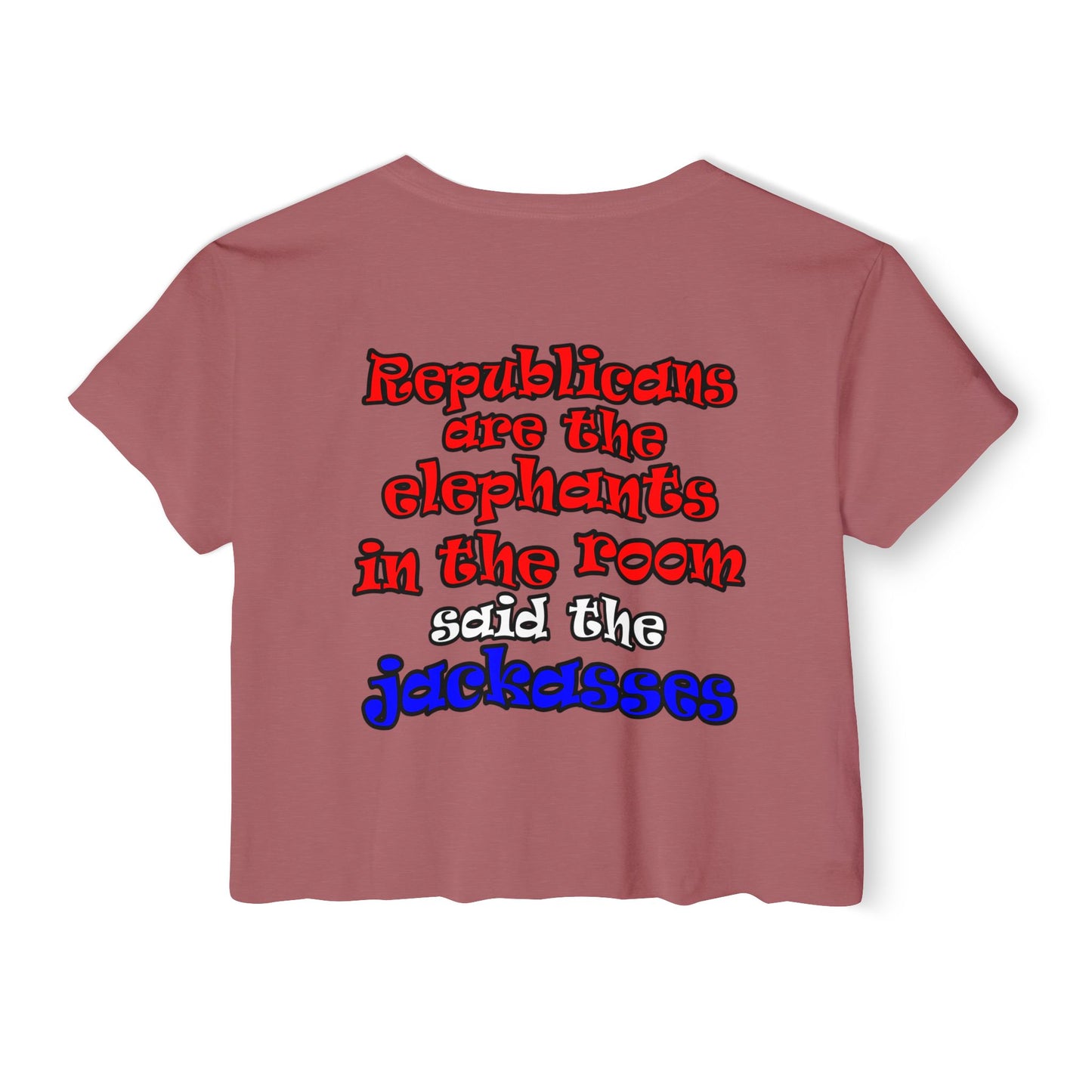 donkeys and elephants - Women's Festival Crop Top