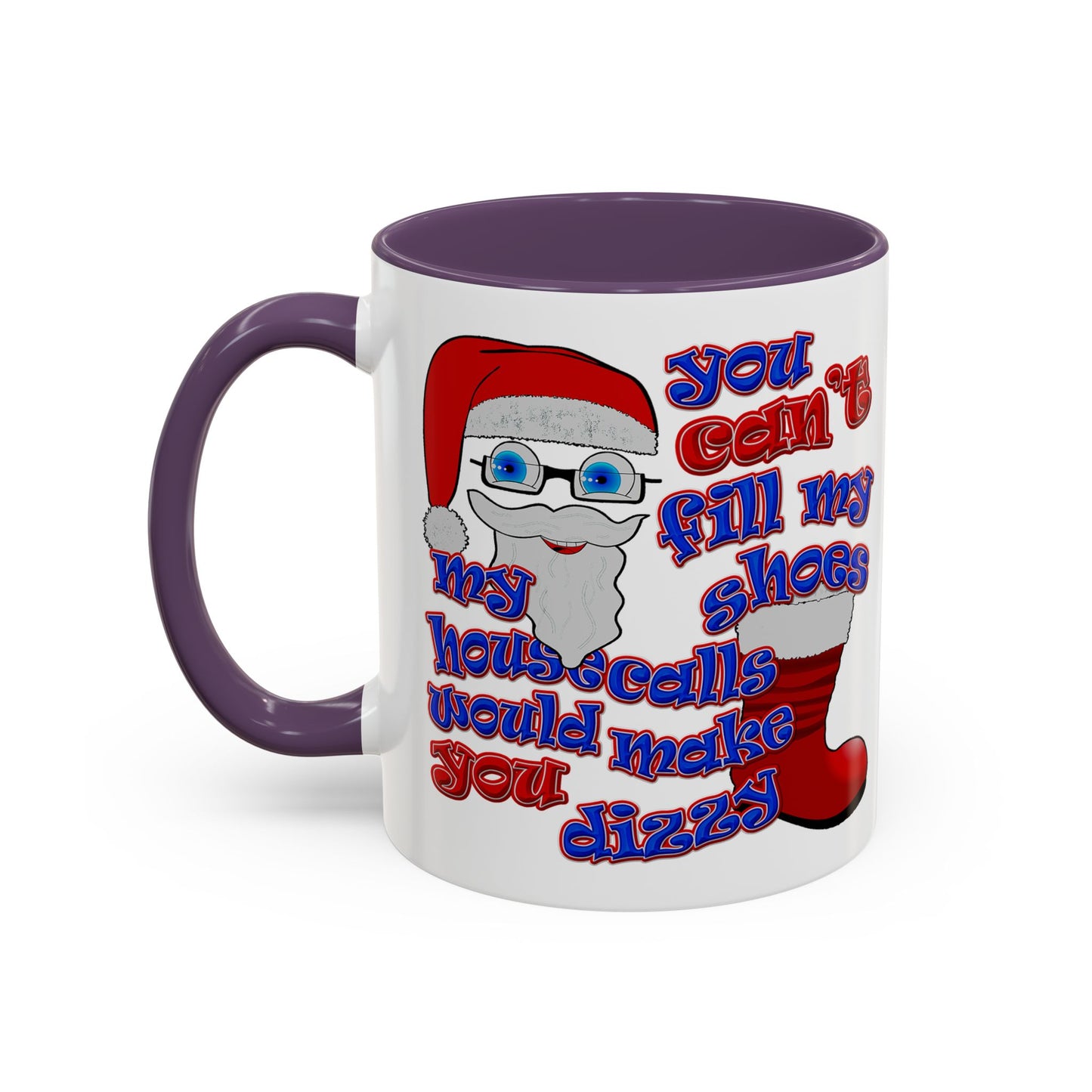 santa's shoes - Accent Mug (white)