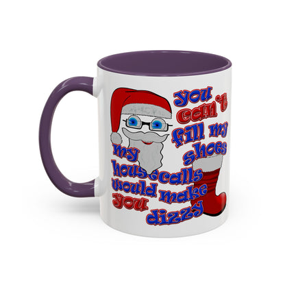 santa's shoes - Accent Mug (white)