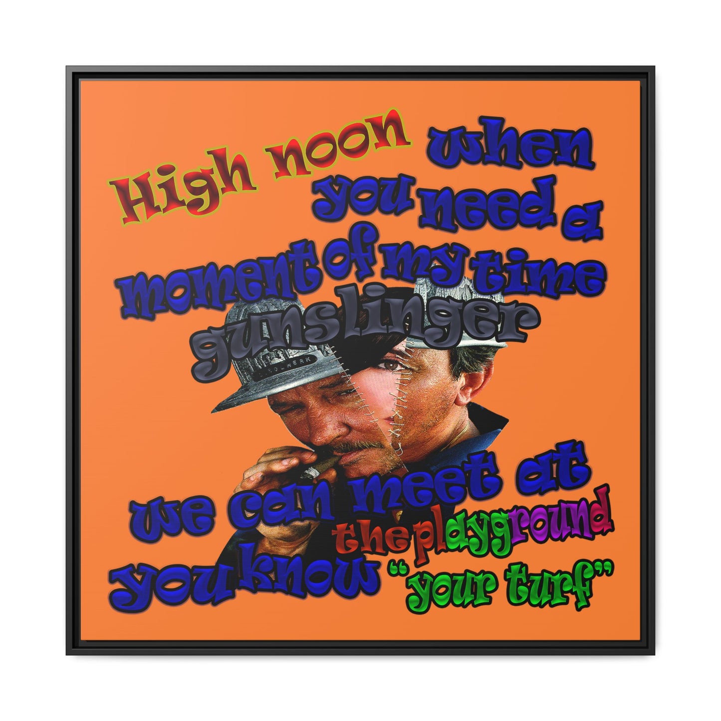 high noon - framed canvas art (crusta)