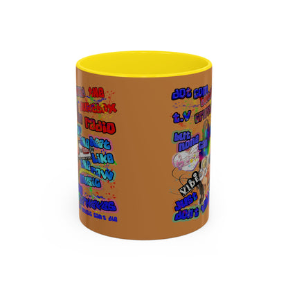 drop the beat - Accent Mug (light brown)