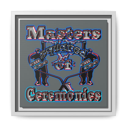 em cee squared - framed canvas art (dark grey)