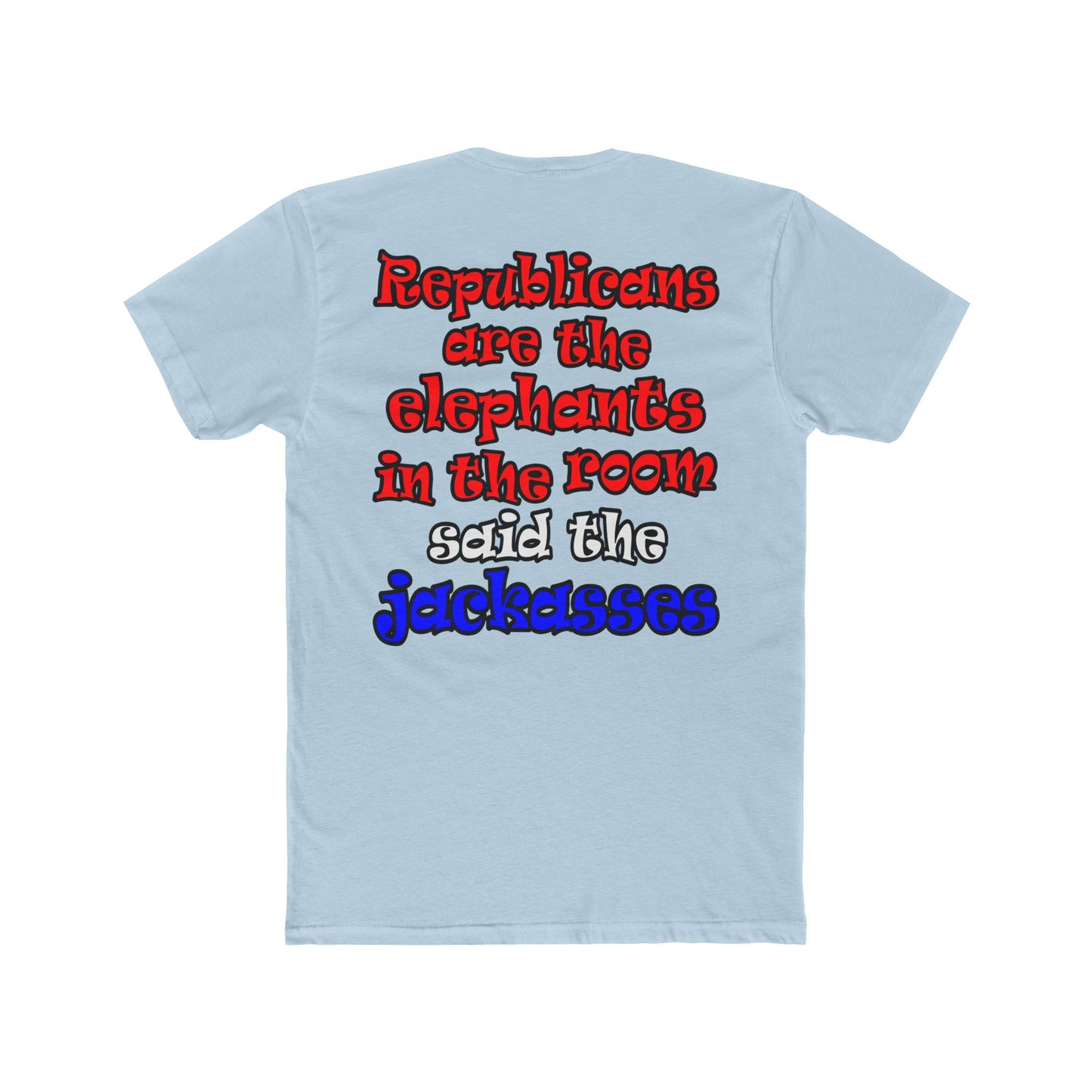donkeys and elephants - Men's Cotton Crew Tee