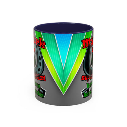 my luck - Accent Mug (rainbow split)