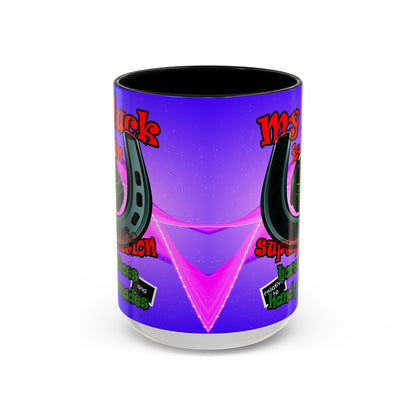 my luck - Accent Mug (purple-pink wave)