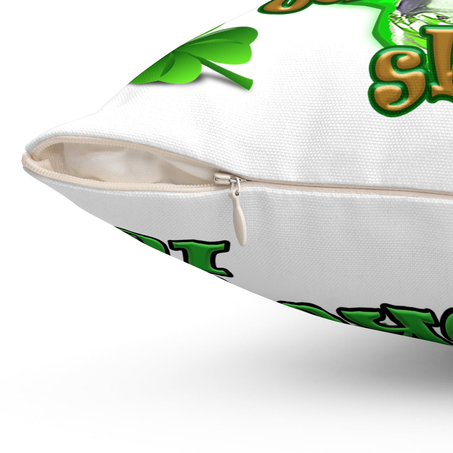celtics logo - Spun Polyester Square Pillow - (white)