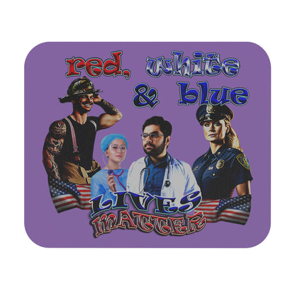 rw&b lives matter - Mouse Pad (Rectangle) (light purple)