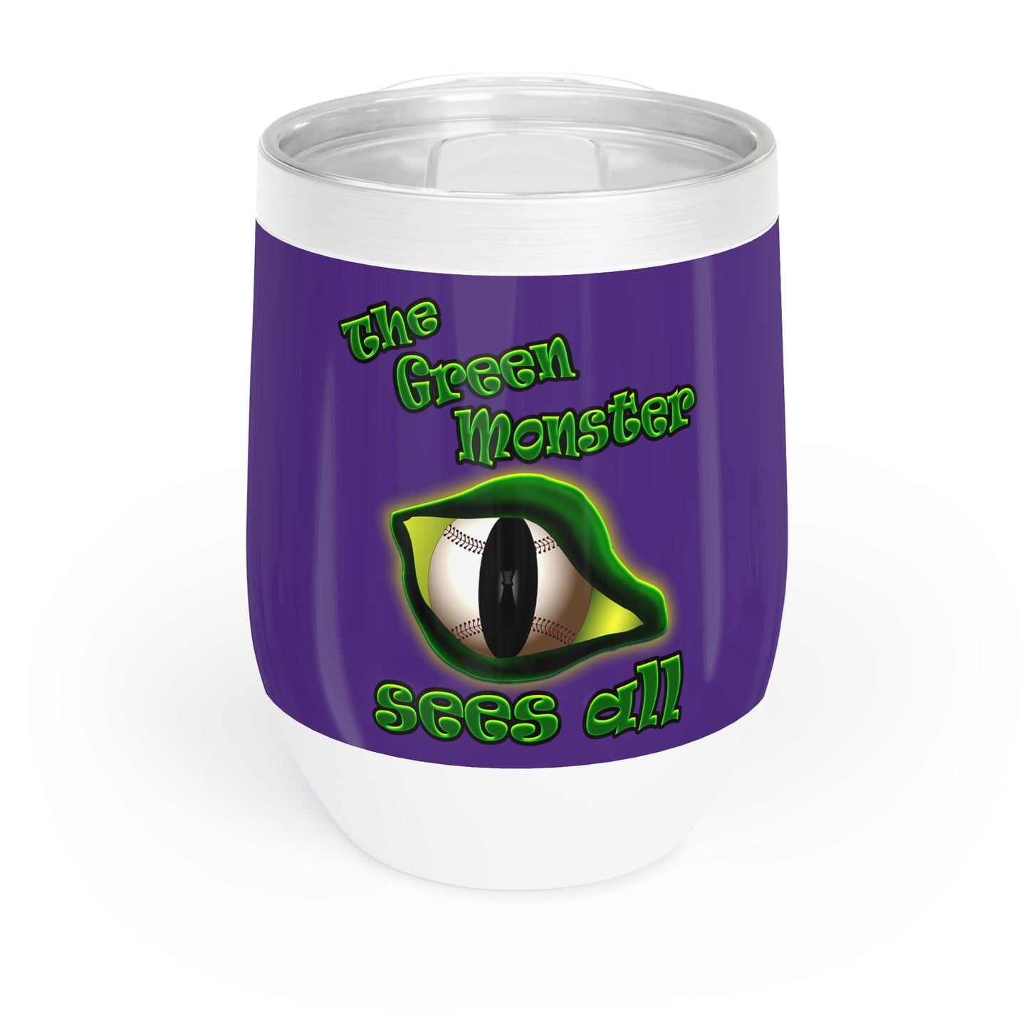 green monster - Chill Wine Tumbler (purple)