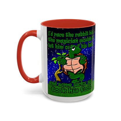 turtle race - Accent Mug ('snoops' background)