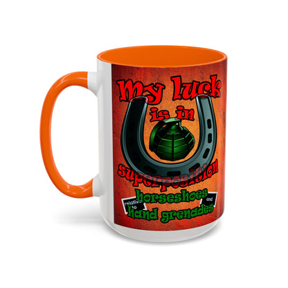 my luck - Accent Mug (burnt orange)