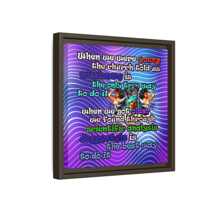 doggystyle - framed canvas art (purple wave)