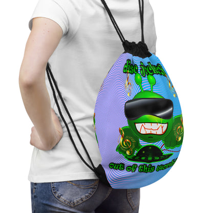 disc jockey - Drawstring Bag (light blue-purple wave)