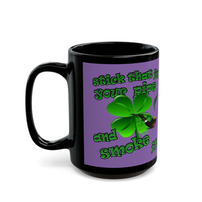 celtics logo - Black Mug (light purple)