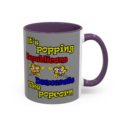 popping like popcorn - Accent Mug (grey)