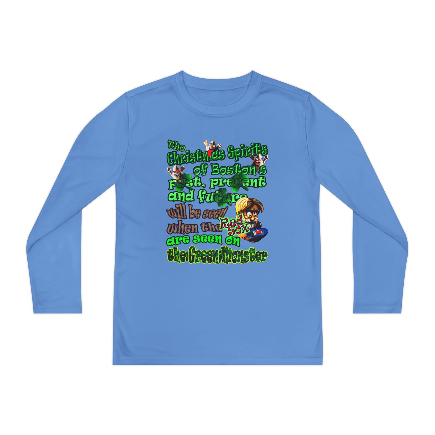 christmas spirits of boston - Youth Long Sleeve Competitor Tee
